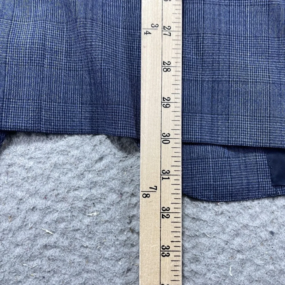 Canali Suit‎ Jacket Mens Size 46R Blue Check Wool Impeccabile Blazer Italy